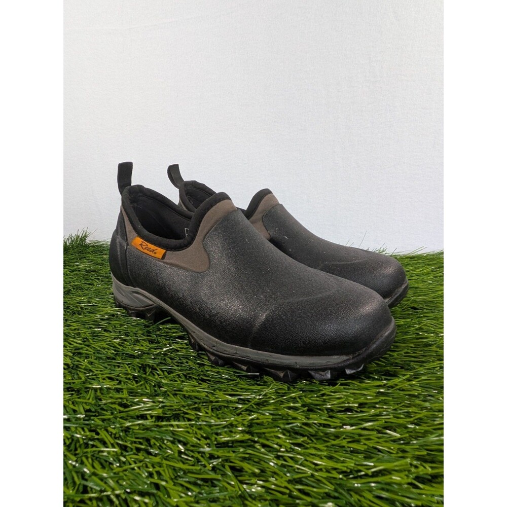 Reed Andi Womens 10 Waterproof Rubber Muck Garden Shoes Black Gray Slip On 3910